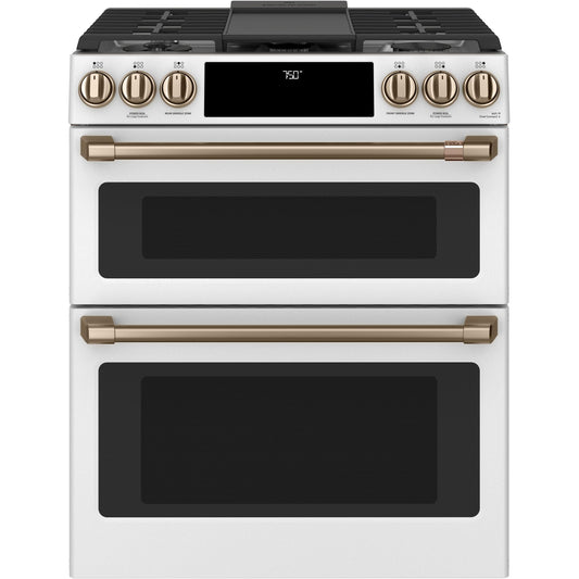  Café 30-inch Slide-in Gas Double Oven Range with Convection Technology CGS750P4MW2 IMAGE 2