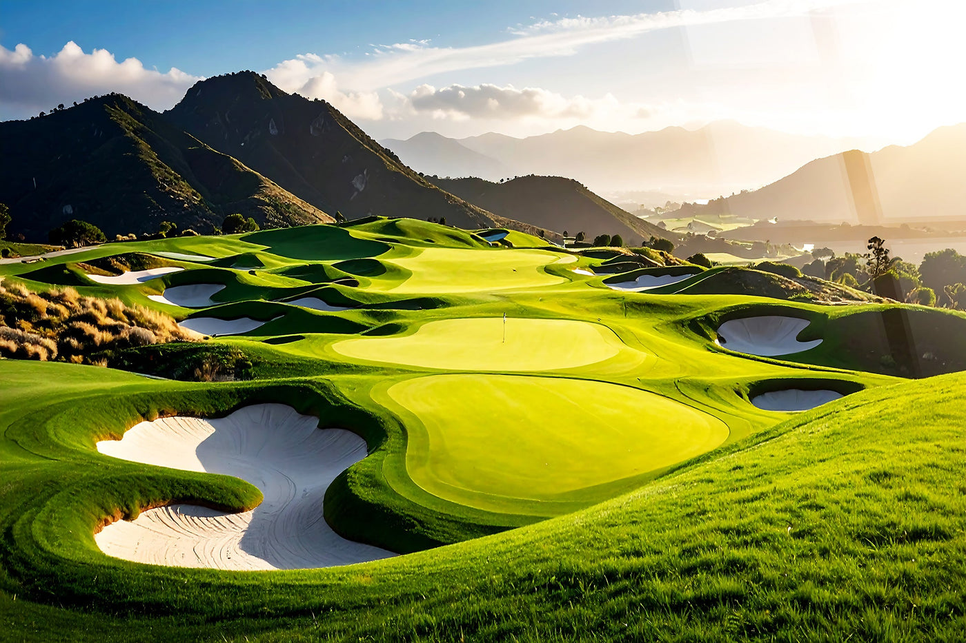 Sunlit Fairway Tempered Glass