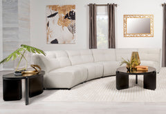 Sofá modular seccional tapizado Charlotte color marfil