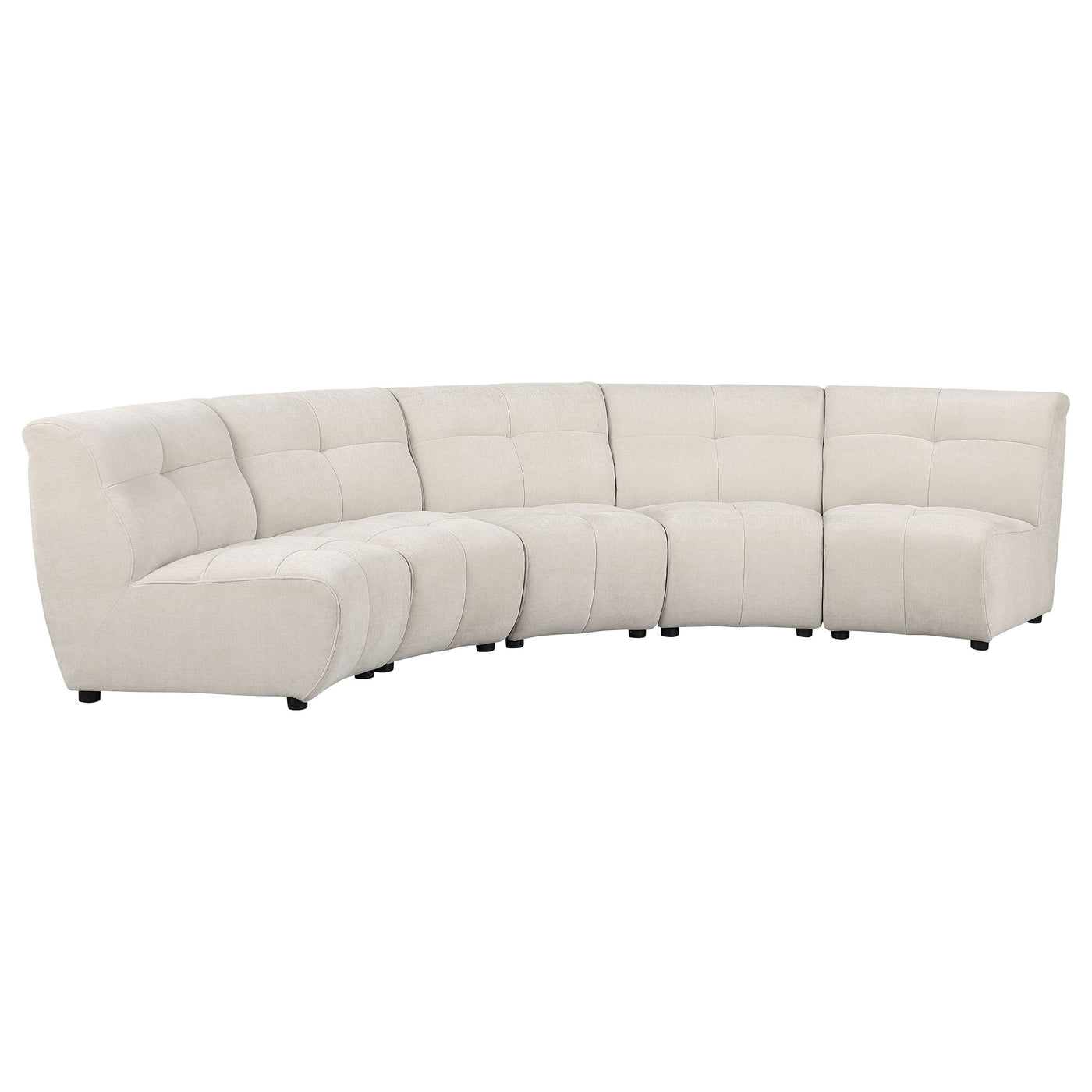 Sofá modular seccional tapizado Charlotte color marfil