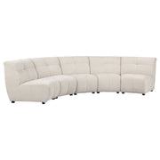 Sofá modular seccional tapizado Charlotte color marfil