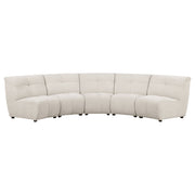 Sofá modular seccional tapizado Charlotte color marfil
