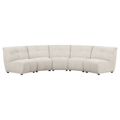 Sofá modular seccional tapizado Charlotte color marfil