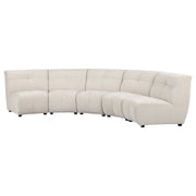 Sofá modular seccional tapizado Charlotte color marfil