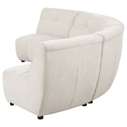 Sofá modular seccional tapizado Charlotte color marfil