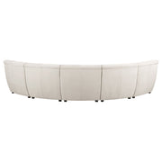 Sofá modular seccional tapizado Charlotte color marfil