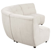 Sofá modular seccional tapizado Charlotte color marfil