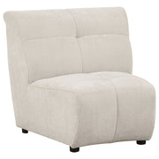 Sofá modular seccional tapizado Charlotte color marfil