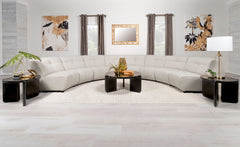 Sofá modular seccional tapizado Charlotte color marfil