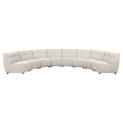 Sofá modular seccional tapizado Charlotte color marfil