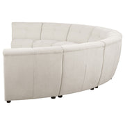 Sofá modular seccional tapizado Charlotte color marfil