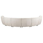 Sofá modular seccional tapizado Charlotte color marfil