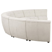 Sofá modular seccional tapizado Charlotte color marfil