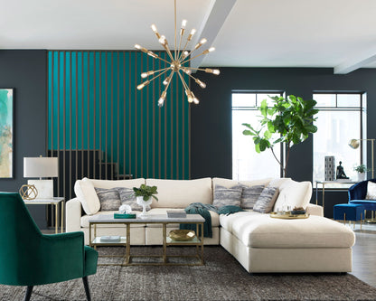 Sofá modular seccional tapizado Serene en beige