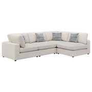 Sofá modular seccional tapizado Serene en beige