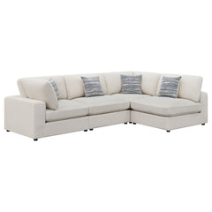 Sofá modular seccional tapizado Serene en beige