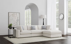 Sofá modular seccional tapizado Serene en beige