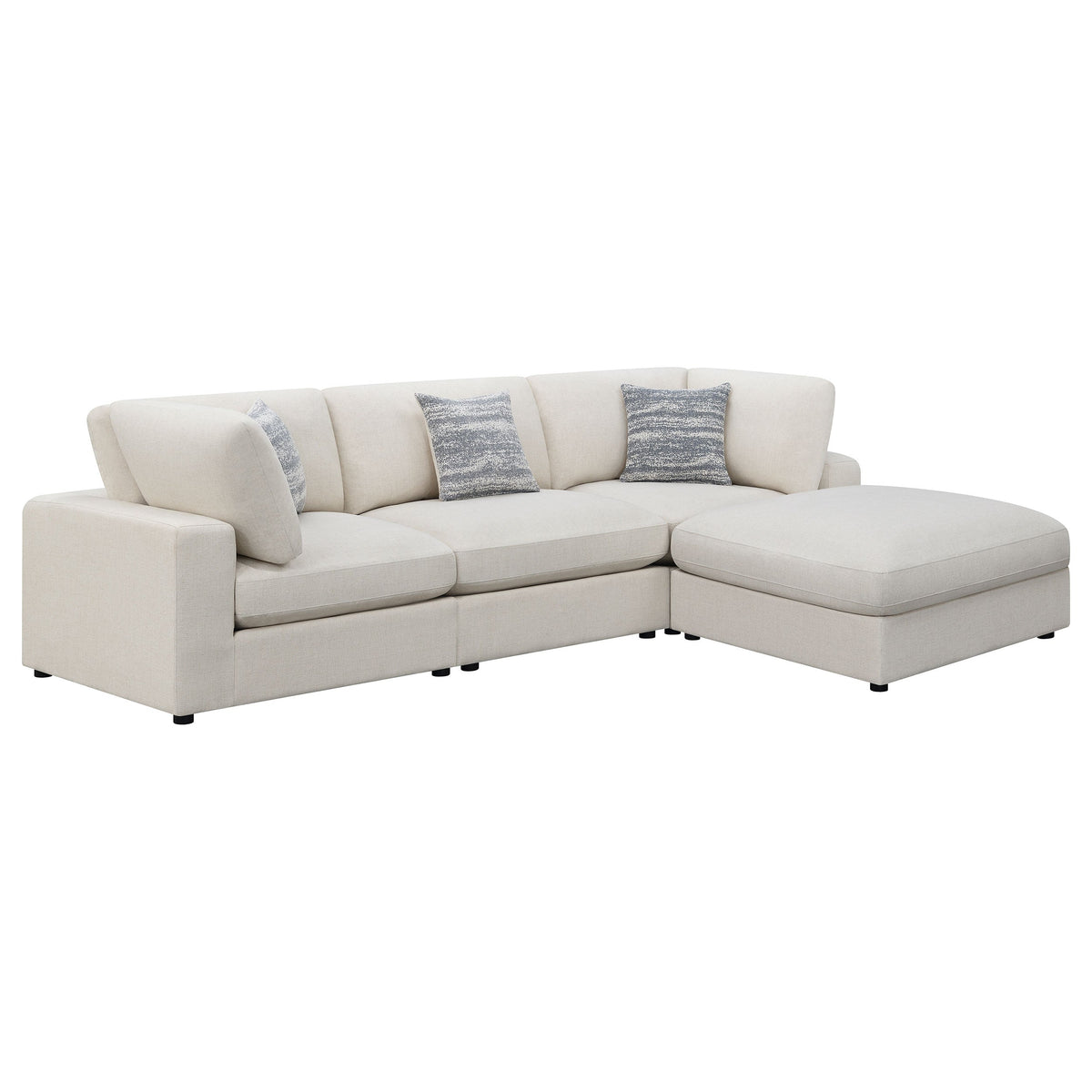 Serene Upholstered Modular Sectional Sofa Beige
