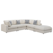 Sofá modular seccional tapizado Serene en beige