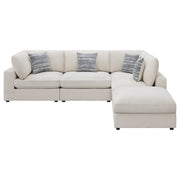 Sofá modular seccional tapizado Serene en beige