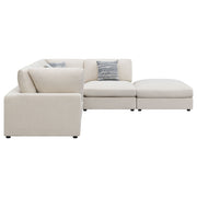 Sofá modular seccional tapizado Serene en beige
