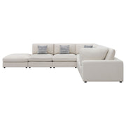 Sofá modular seccional tapizado Serene en beige