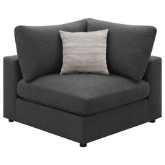 Serene Upholstered Corner Charcoal