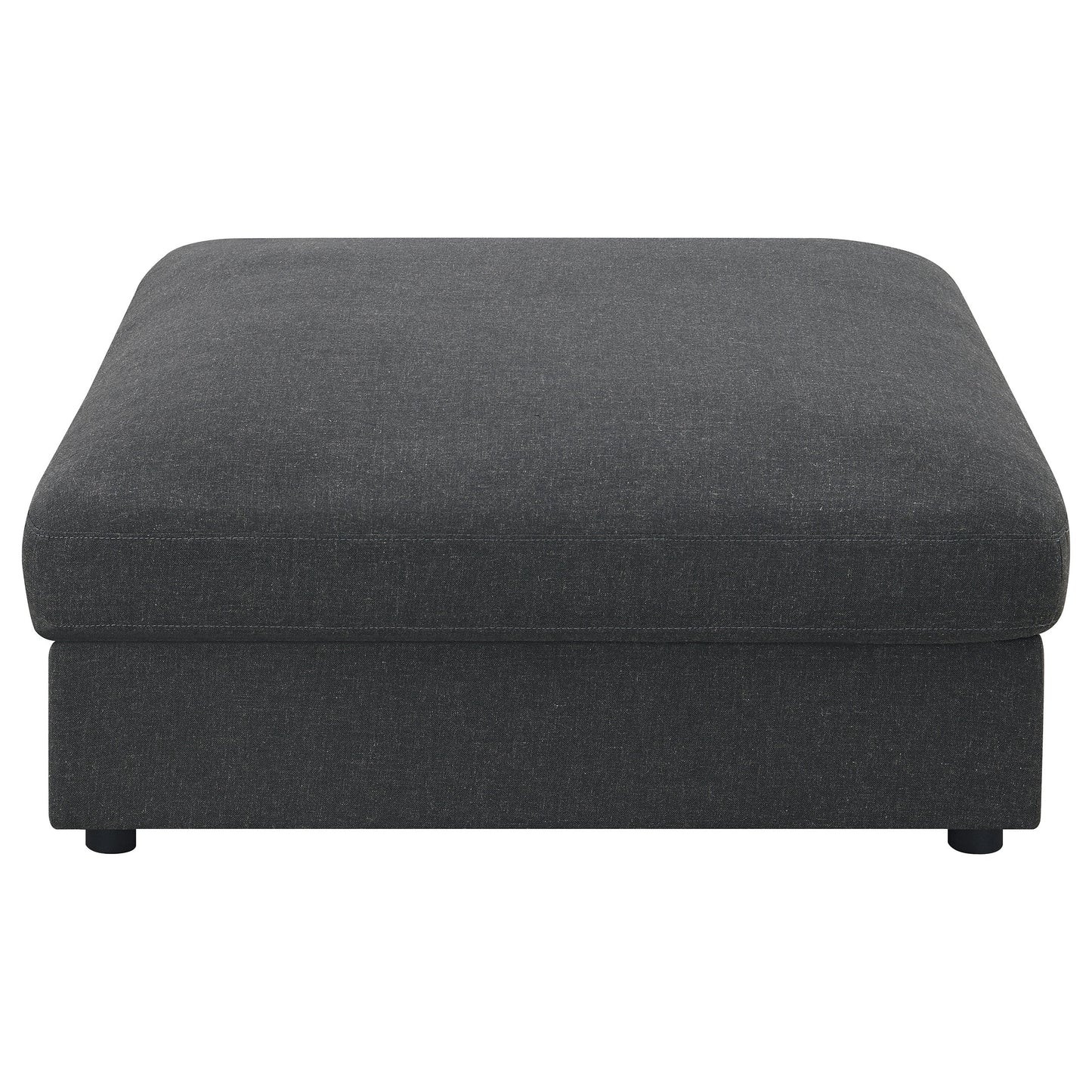 Serene Square Upholstered Ottoman Beige