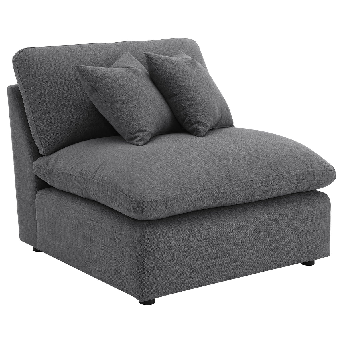 Hobson 4-piece Upholstered Modular Sectional Sofa Charcoal