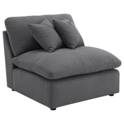 Hobson 4-piece Upholstered Modular Sectional Sofa Charcoal
