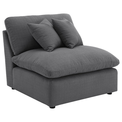 Hobson 4-piece Upholstered Modular Sectional Sofa Charcoal