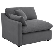 Hobson 4-piece Upholstered Modular Sectional Sofa Charcoal