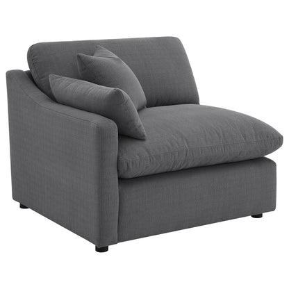 Hobson 4-piece Upholstered Modular Sectional Sofa Charcoal