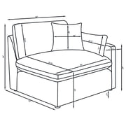 Hobson 4-piece Upholstered Modular Sectional Sofa Charcoal