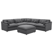 Sofá modular seccional tapizado Hobson color carbón