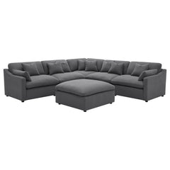 Sofá modular seccional tapizado Hobson color carbón