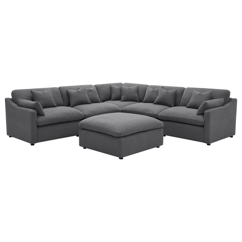 Sofá modular seccional tapizado Hobson color carbón
