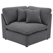 Sofá modular seccional tapizado Hobson color carbón