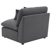 Silla Hobson tapizada sin brazos color marfil