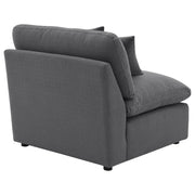 Silla Hobson tapizada sin brazos color marfil