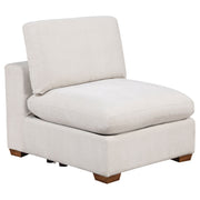 Silla sin brazos tapizada Lakeview color marfil
