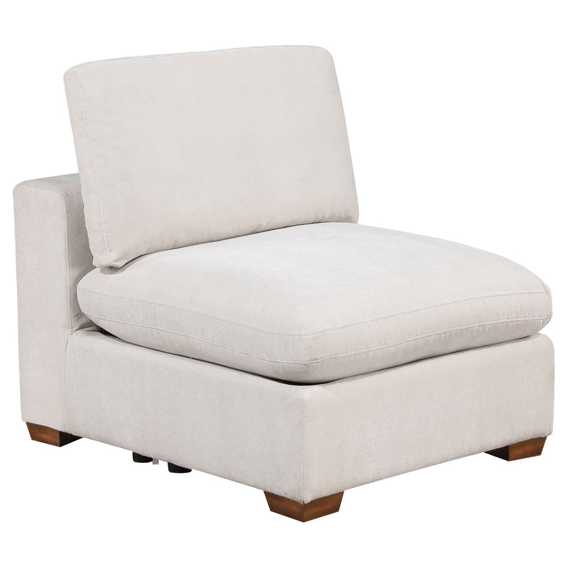 Silla sin brazos tapizada Lakeview color marfil