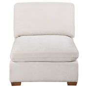 Silla sin brazos tapizada Lakeview color marfil