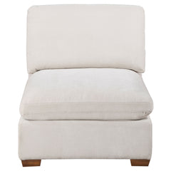 Silla sin brazos tapizada Lakeview color marfil