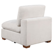 Silla sin brazos tapizada Lakeview color marfil