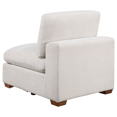 Silla sin brazos tapizada Lakeview color marfil