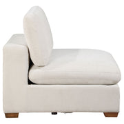 Silla sin brazos tapizada Lakeview color marfil
