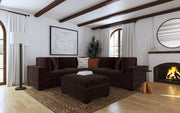 Seccional modular tapizado Lakeview color chocolate