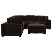 Seccional modular tapizado Lakeview color chocolate