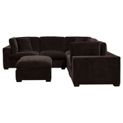 Seccional modular tapizado Lakeview color chocolate